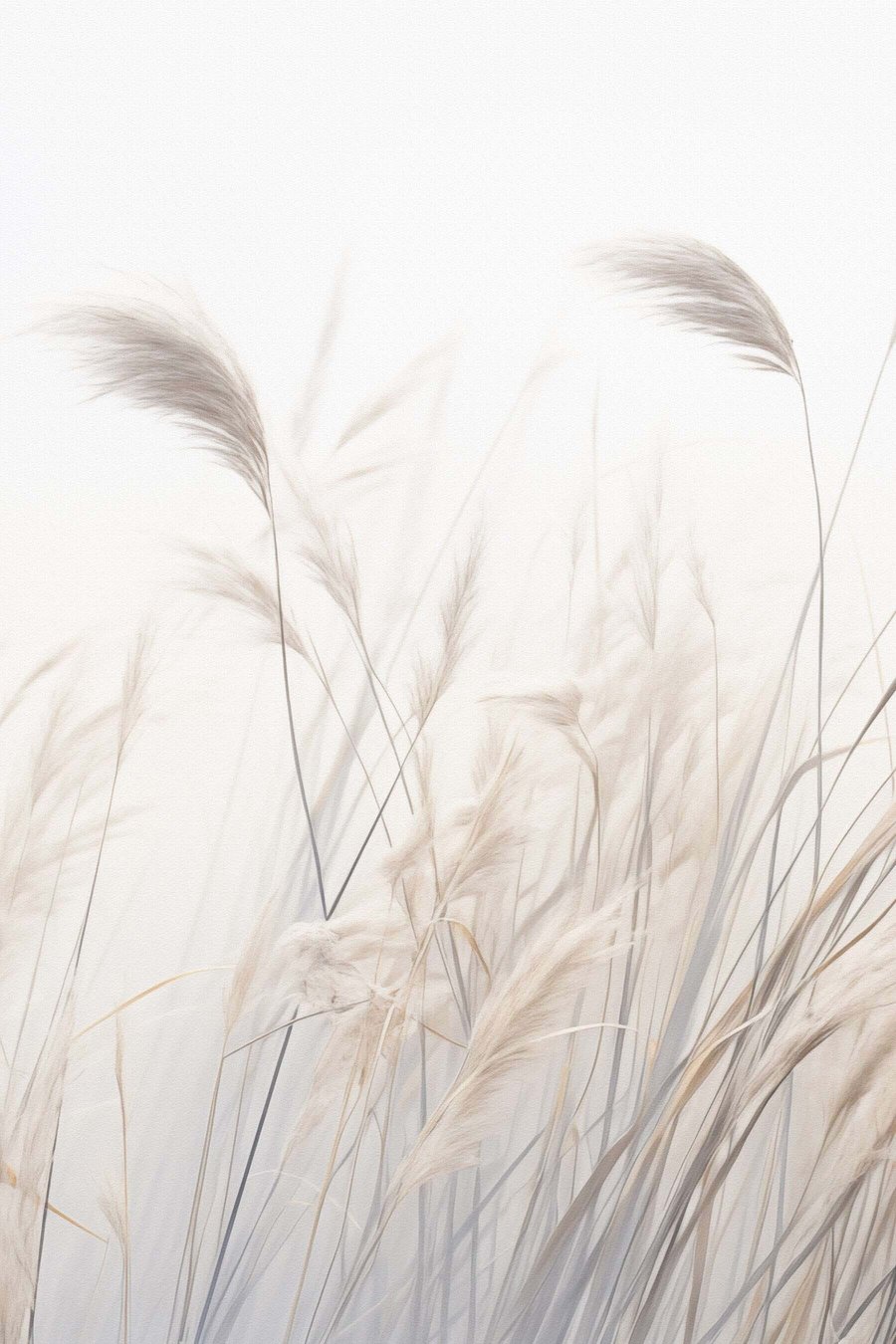 Delicate planten op een lichte achtergrond — volledig ontwerp