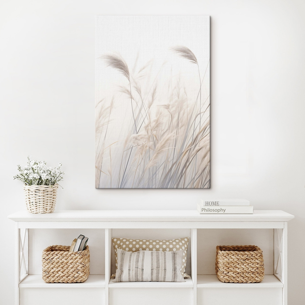 Delicate planten op een lichte achtergrond — interieur 1