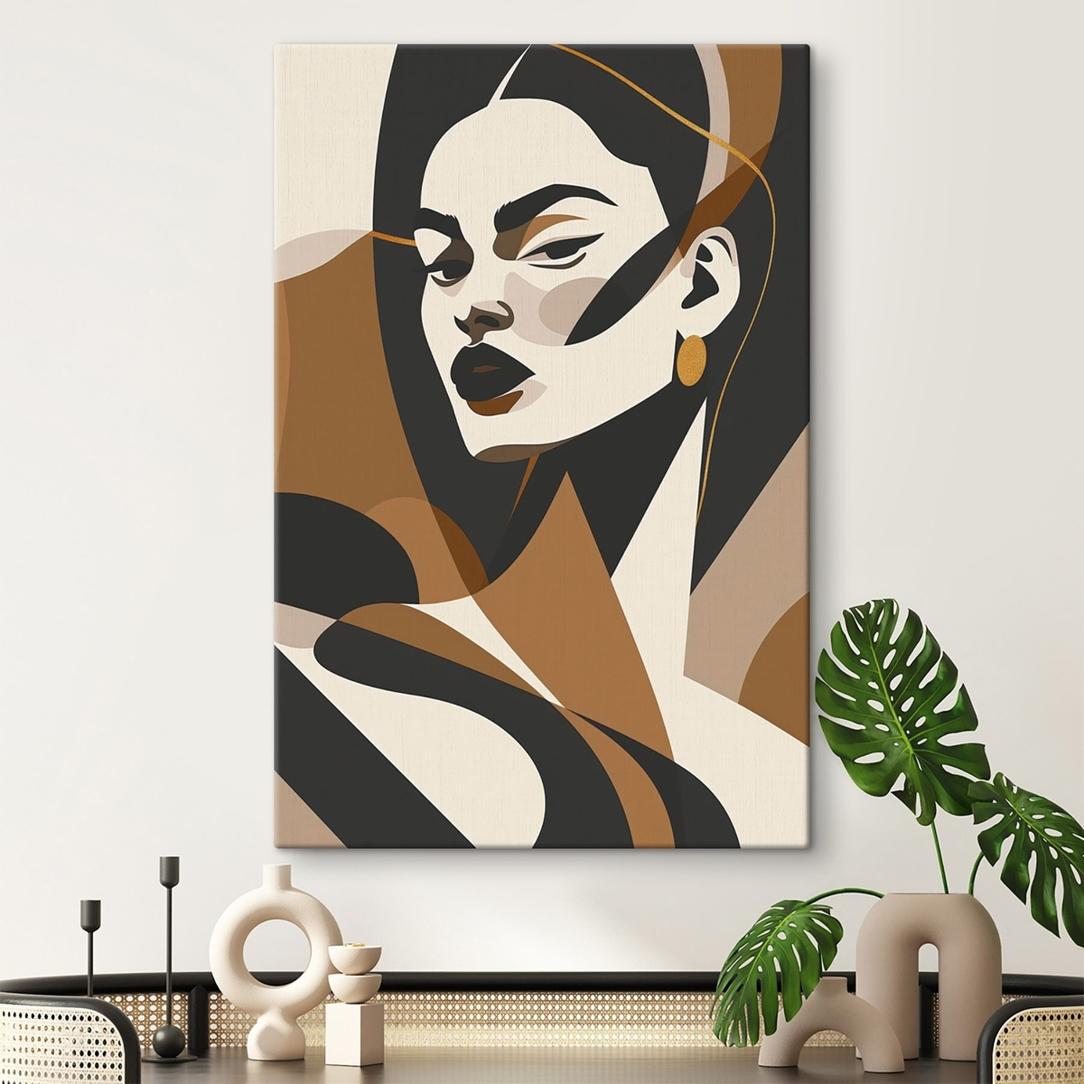 Abstract portret van een vrouw — interieur 3