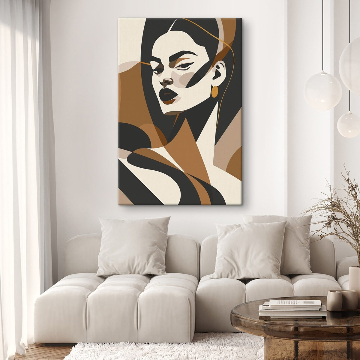 Abstract portret van een vrouw — interieur 1