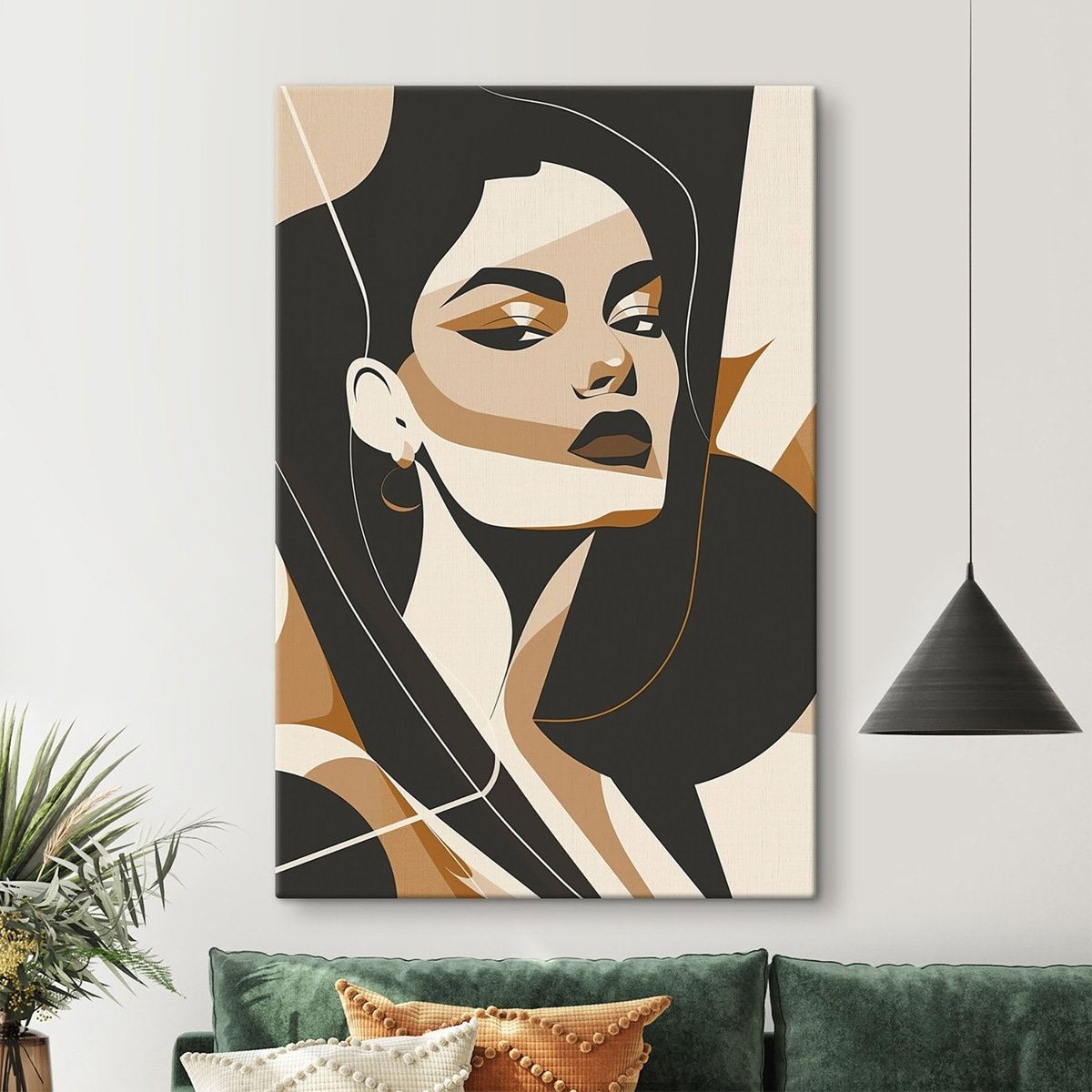 Abstract portret van een vrouw — interieur 2
