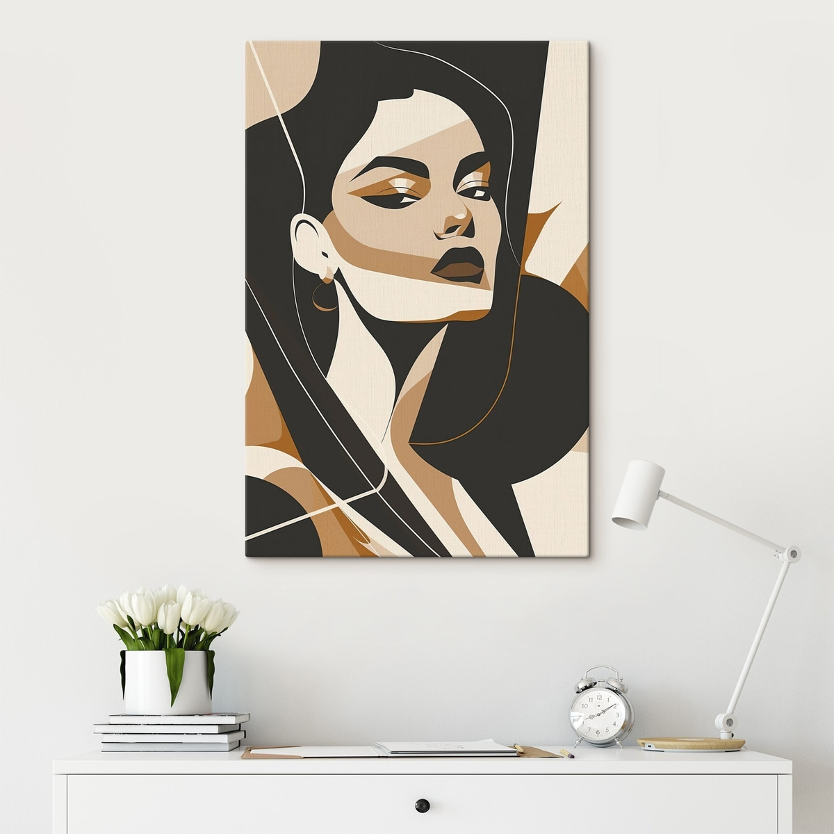 Abstract portret van een vrouw — interieur 3