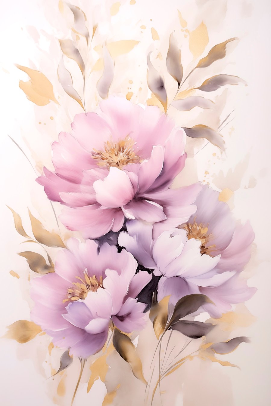 Boeket imitatie van schilderij — volledig ontwerp