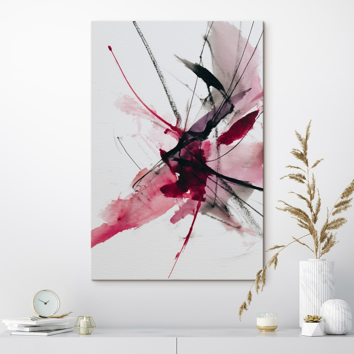 Moderne compositie van lijnen en vlekken in aquarelstijl — interieur 3