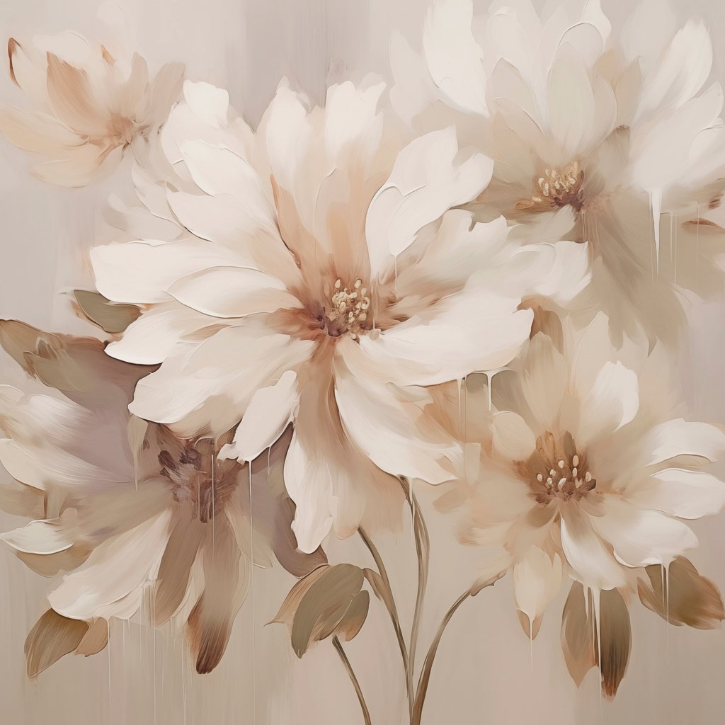 Abstracte bloemen — volledig ontwerp