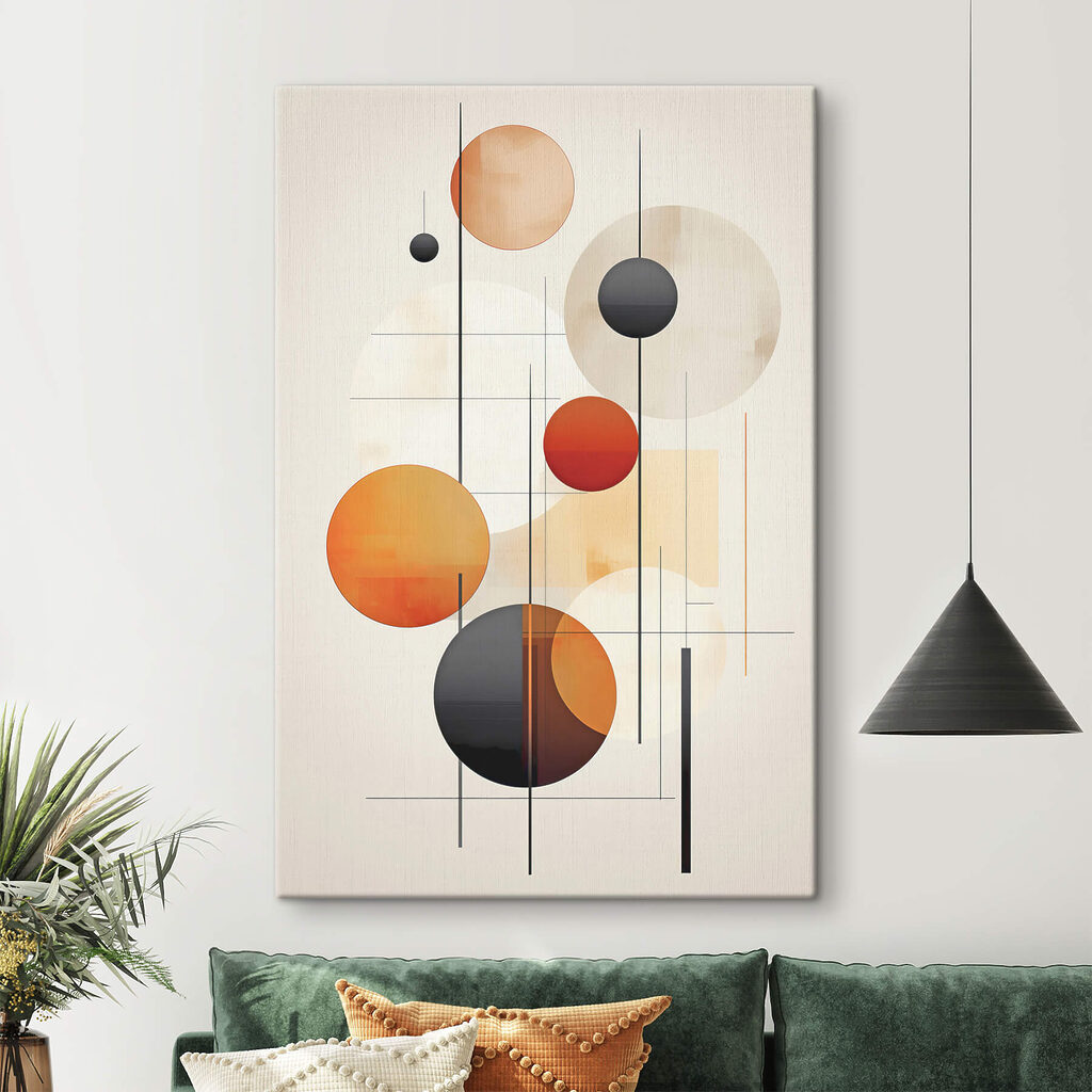Kunstwerk met cirkels en lijnen — interieur 1