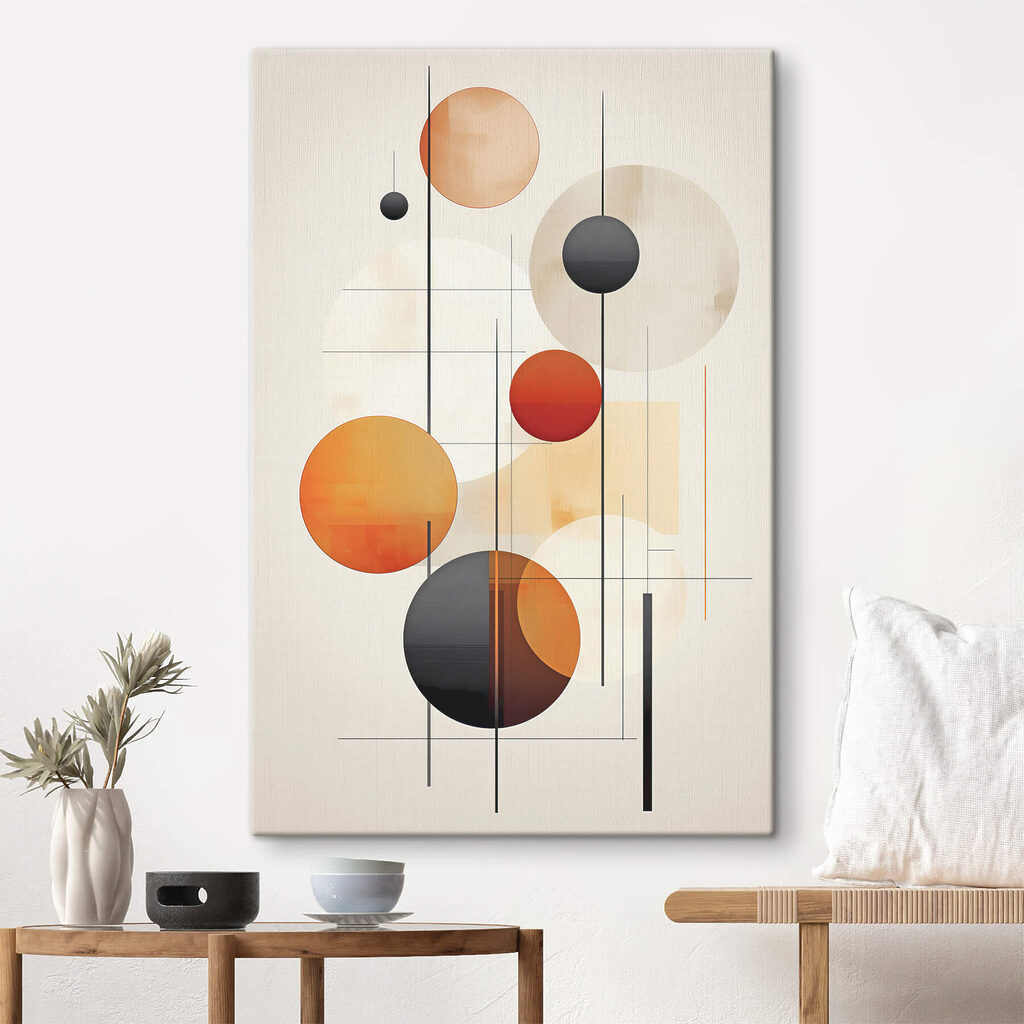 Kunstwerk met cirkels en lijnen — interieur 3