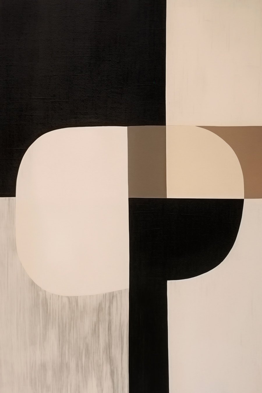 Monochrome geometrische abstractie — volledig ontwerp