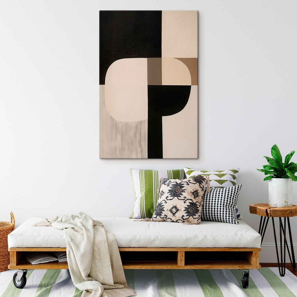 Monochrome geometrische abstractie — interieur 1