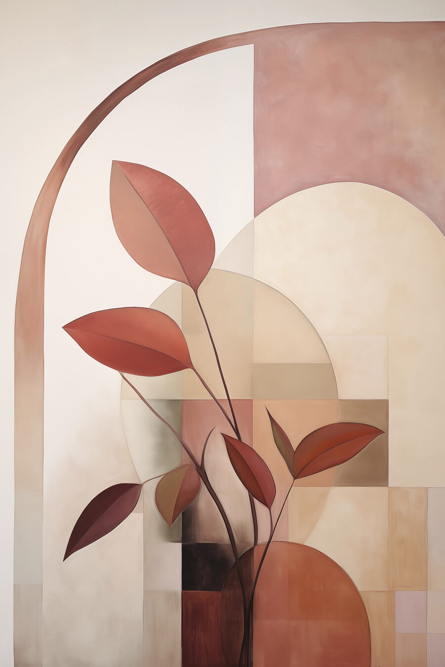 Schilderij van een plant — volledig ontwerp