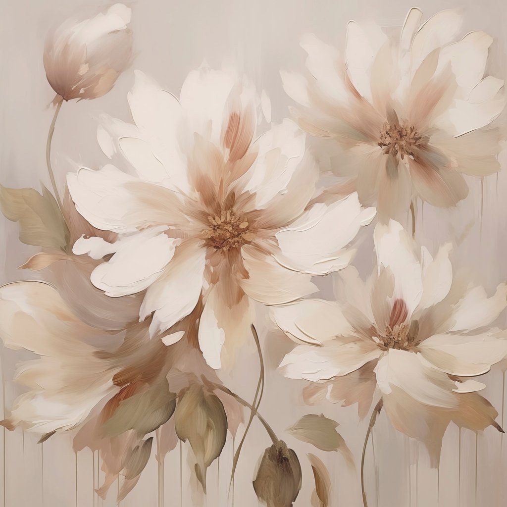 Abstracte bloemen — volledig ontwerp