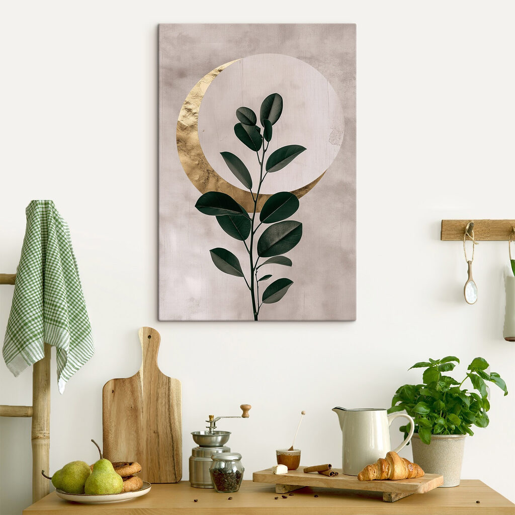 Plant met bladeren en een maan — interieur 2