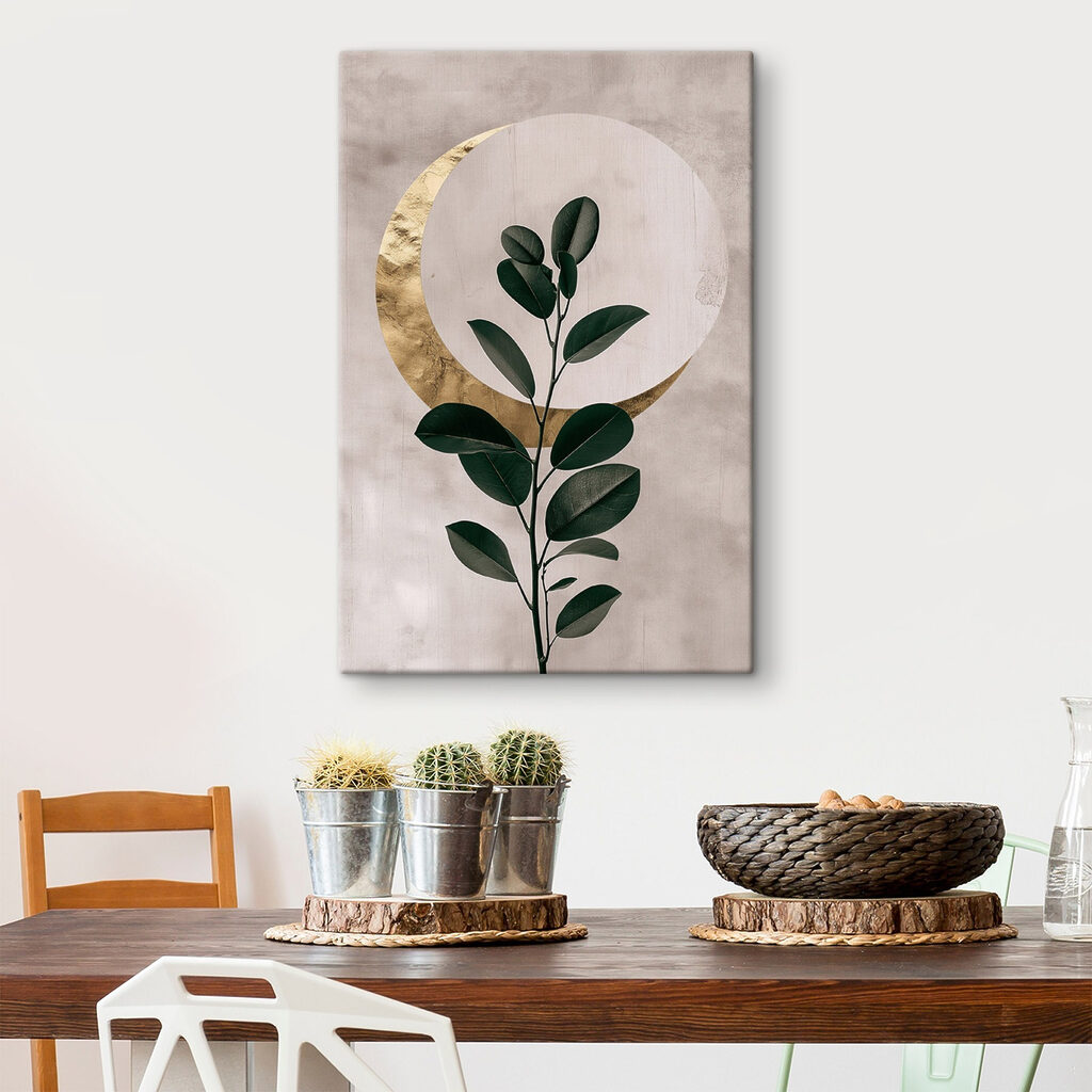 Plant met bladeren en een maan — interieur 1