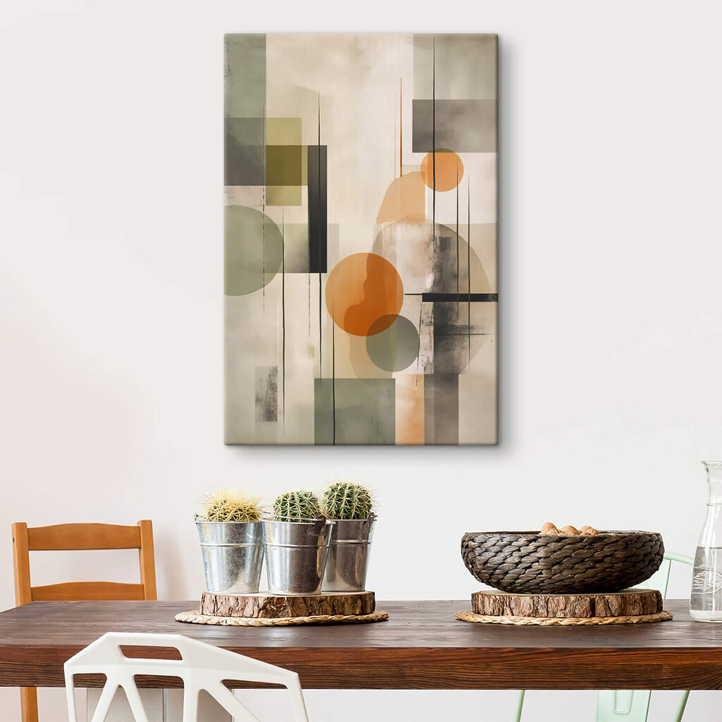 Cirkels en vierkanten schilderen — interieur 3