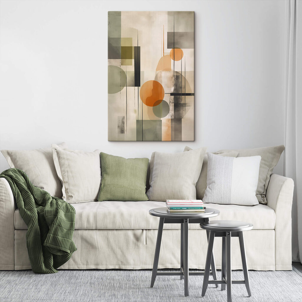 Cirkels en vierkanten schilderen — interieur 1