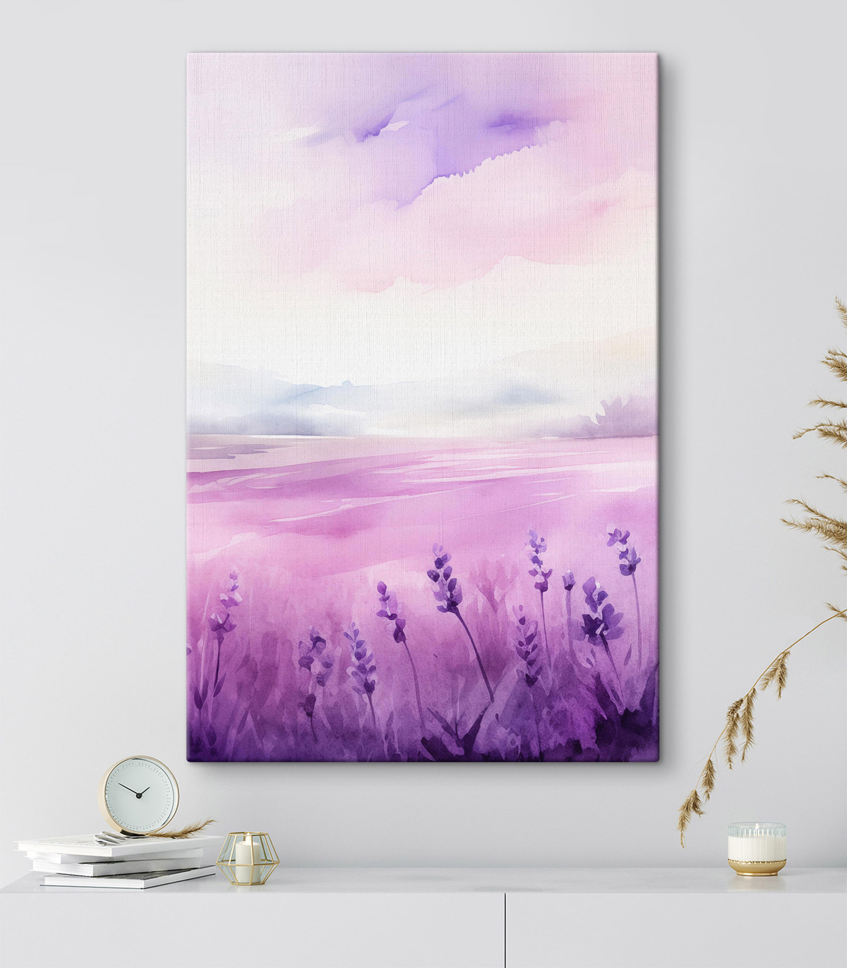 Lavendelveld, imitatie-aquarel — interieur 2