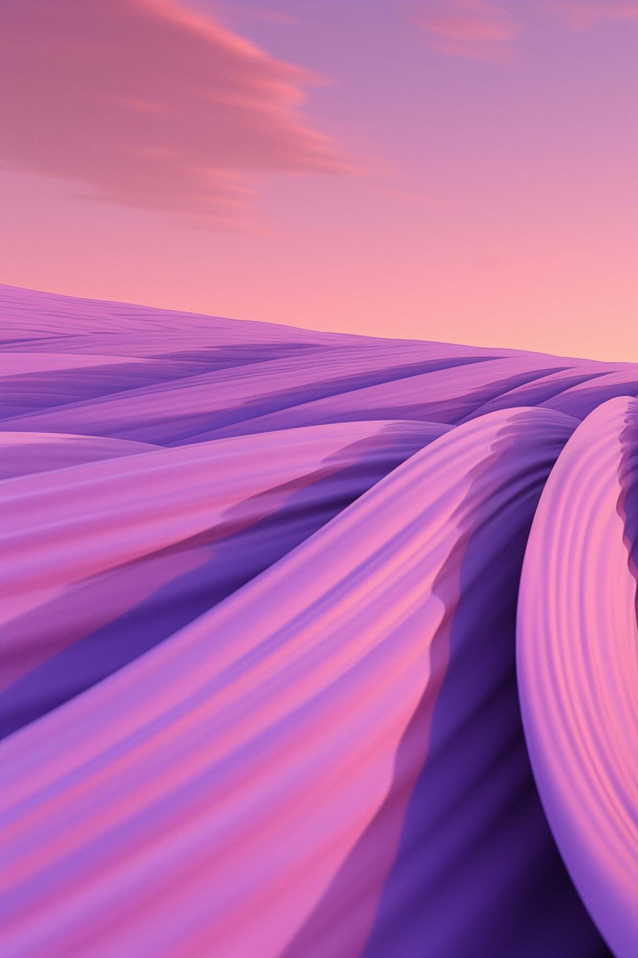 Abstract lavendelveld — volledig ontwerp