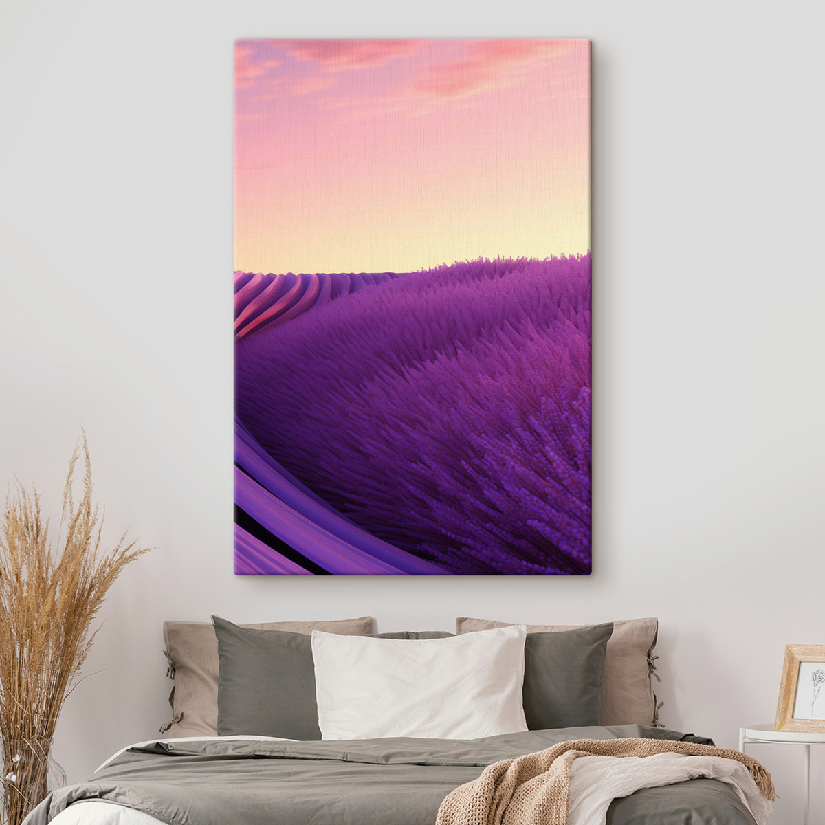 Lavendelveld tegen de zonsondergang — interieur 1