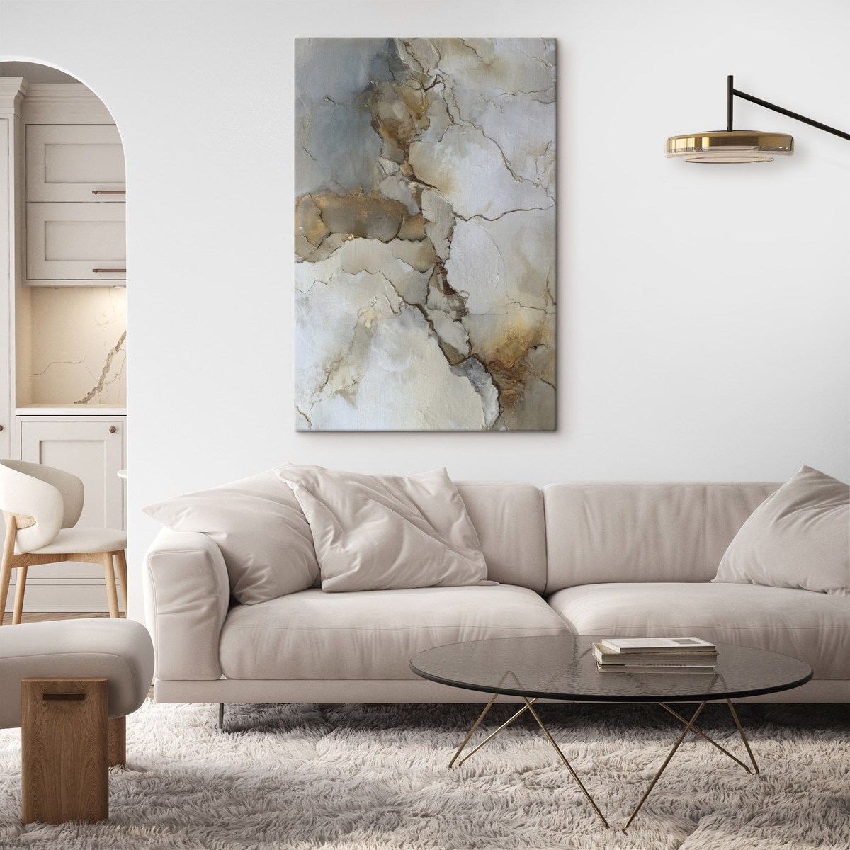 imitatie van abstracte textuur met scheuren — interieur 2