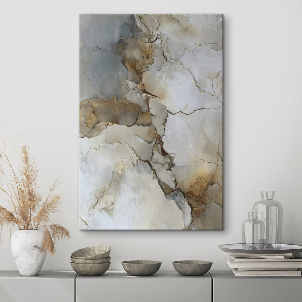 imitatie van abstracte textuur met scheuren — interieur 1