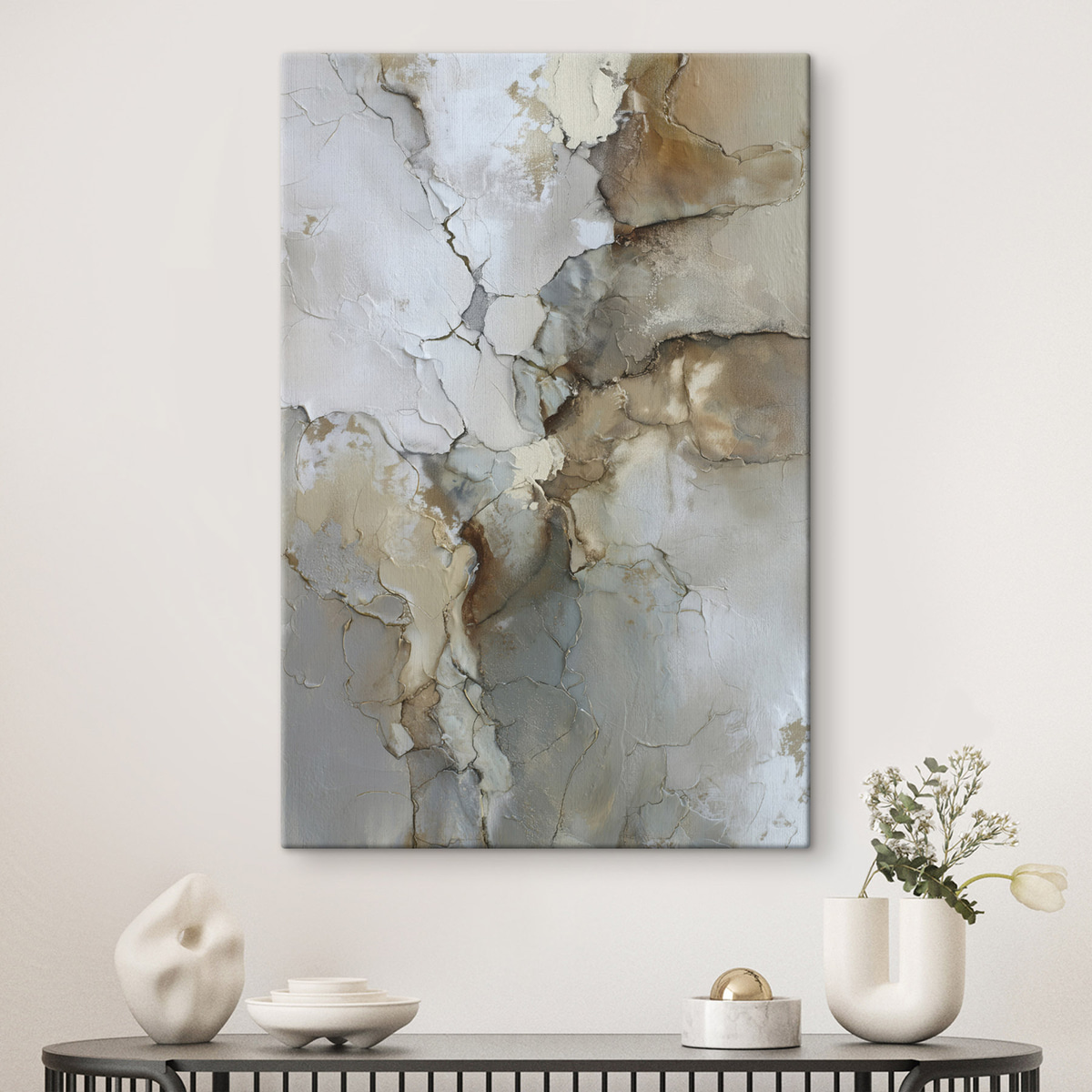 imitatie van abstracte textuur met scheuren — interieur 1