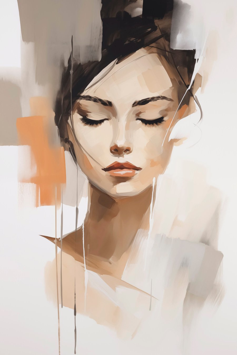Portret van een meisje — volledig ontwerp