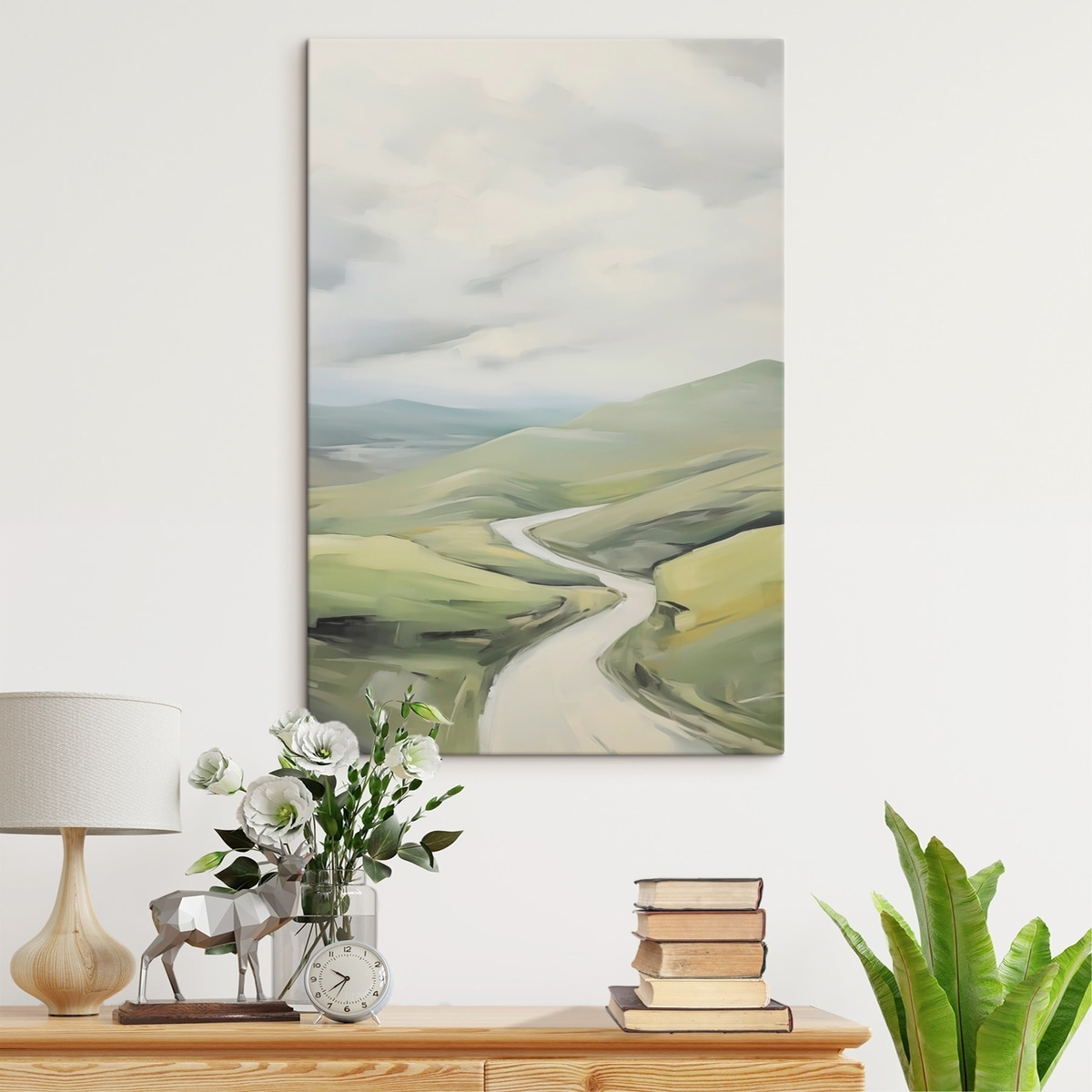 Weg in het veld — interieur 1
