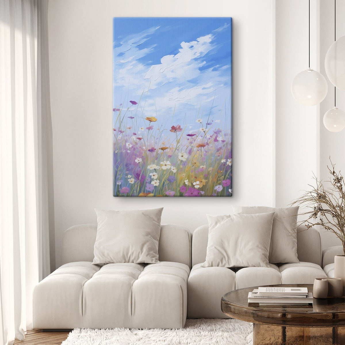Imitatie schilderij van wilde bloemen — interieur 2