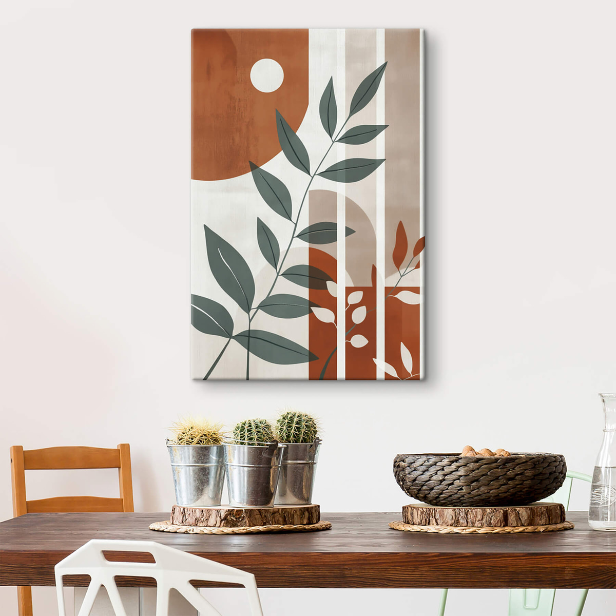 Abstractie met takken en bladeren — interieur 3