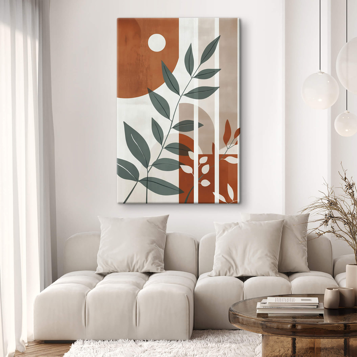 Abstractie met takken en bladeren — interieur 2