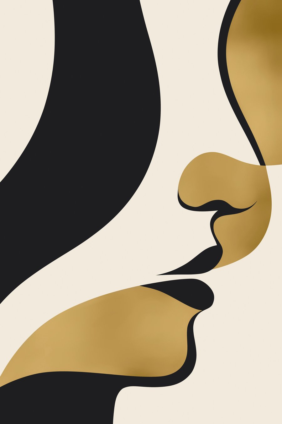 Abstract silhouet van een gezicht — volledig ontwerp