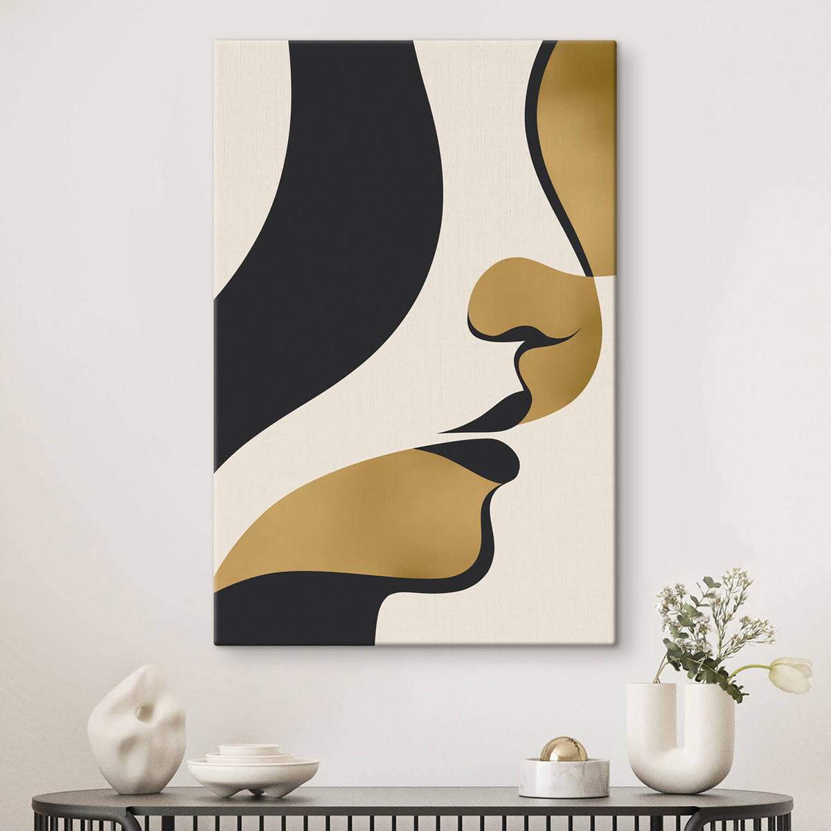 Abstract silhouet van een gezicht — interieur 1