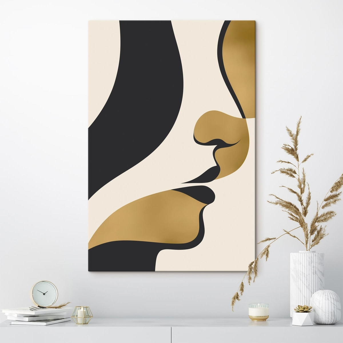 Abstract silhouet van een gezicht — interieur 3
