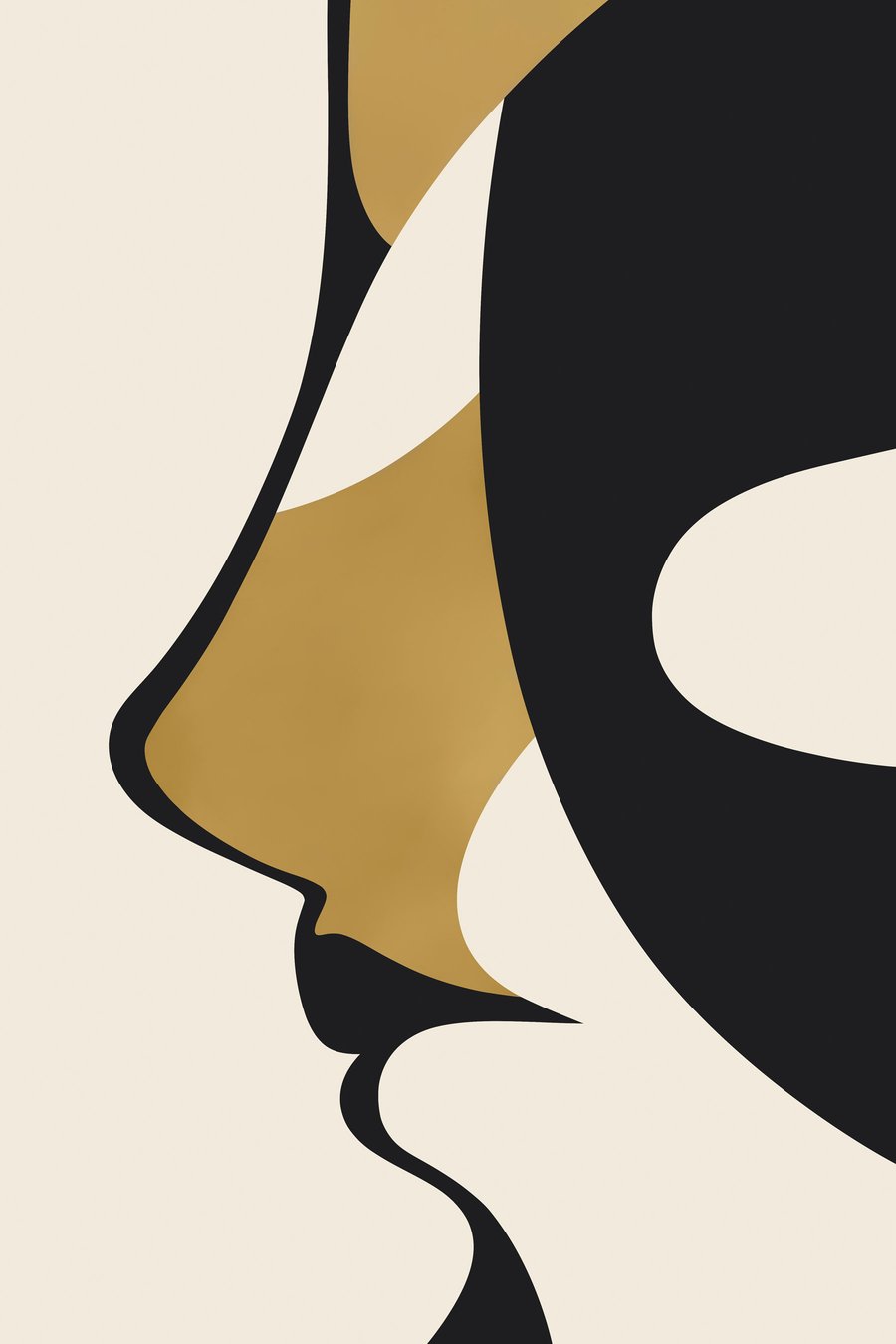 Abstract silhouet van een gezicht — volledig ontwerp