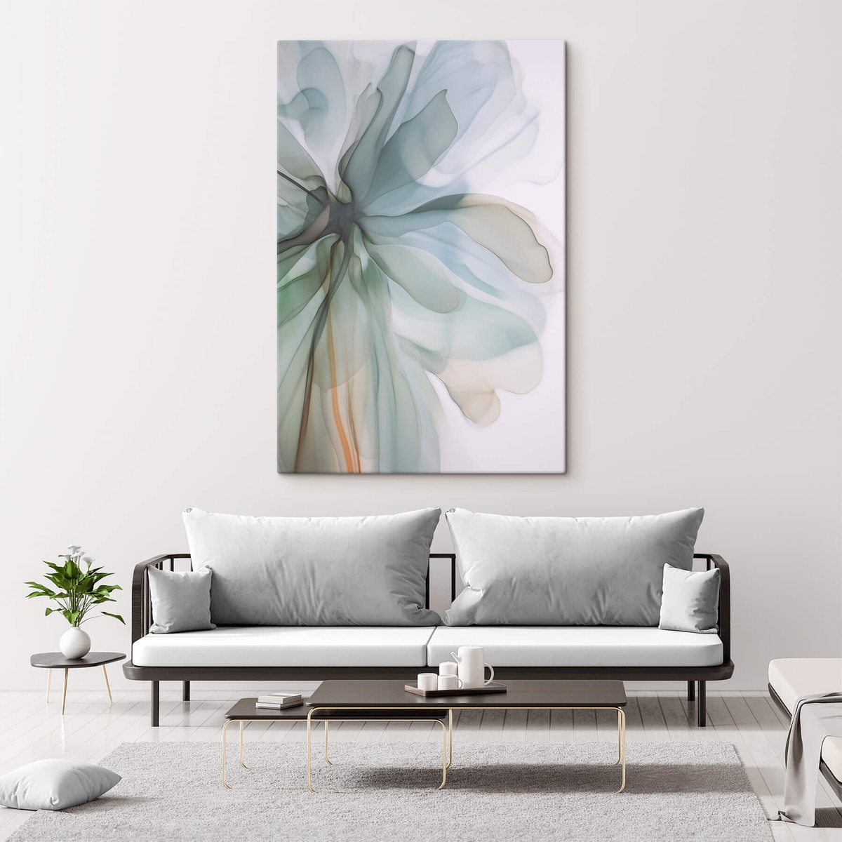 Abstracte delicate bloem — interieur 1