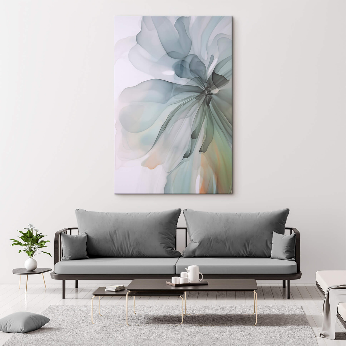 Abstracte delicate bloem — interieur 3