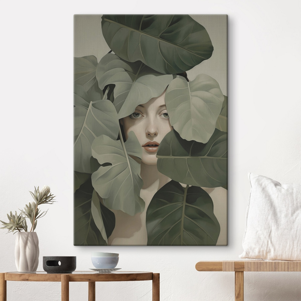 Portret van een meisje in gebladerte — interieur 2