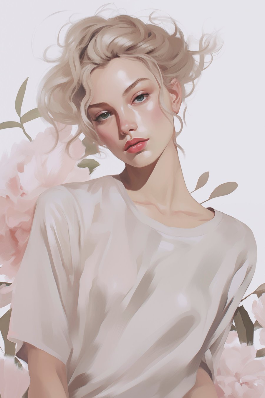 Portret van een meisje — volledig ontwerp