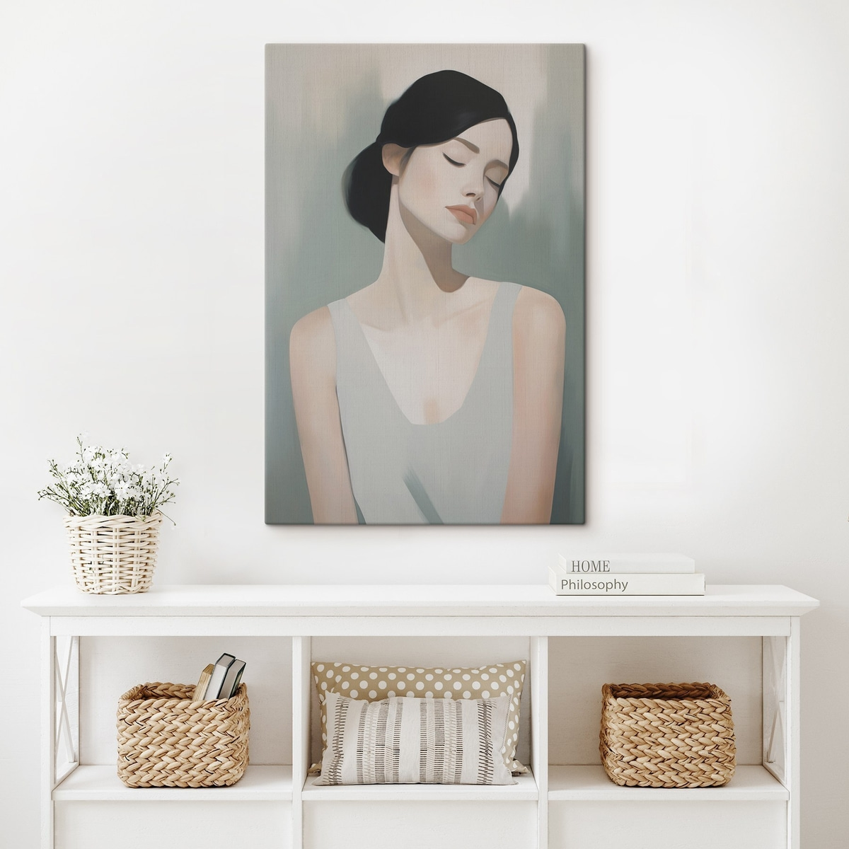 Een meisje met haar ogen dicht — interieur 2