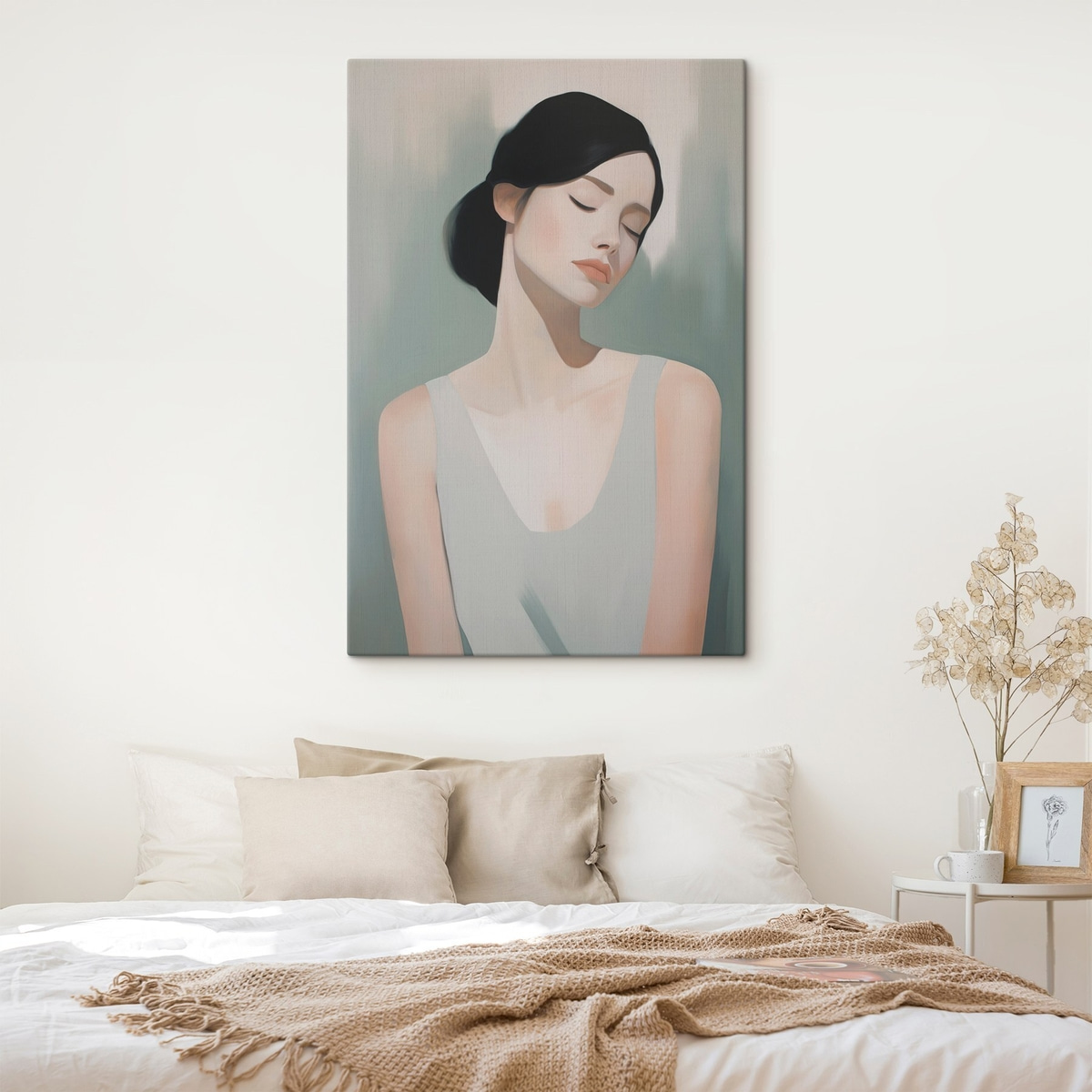 Een meisje met haar ogen dicht — interieur 1