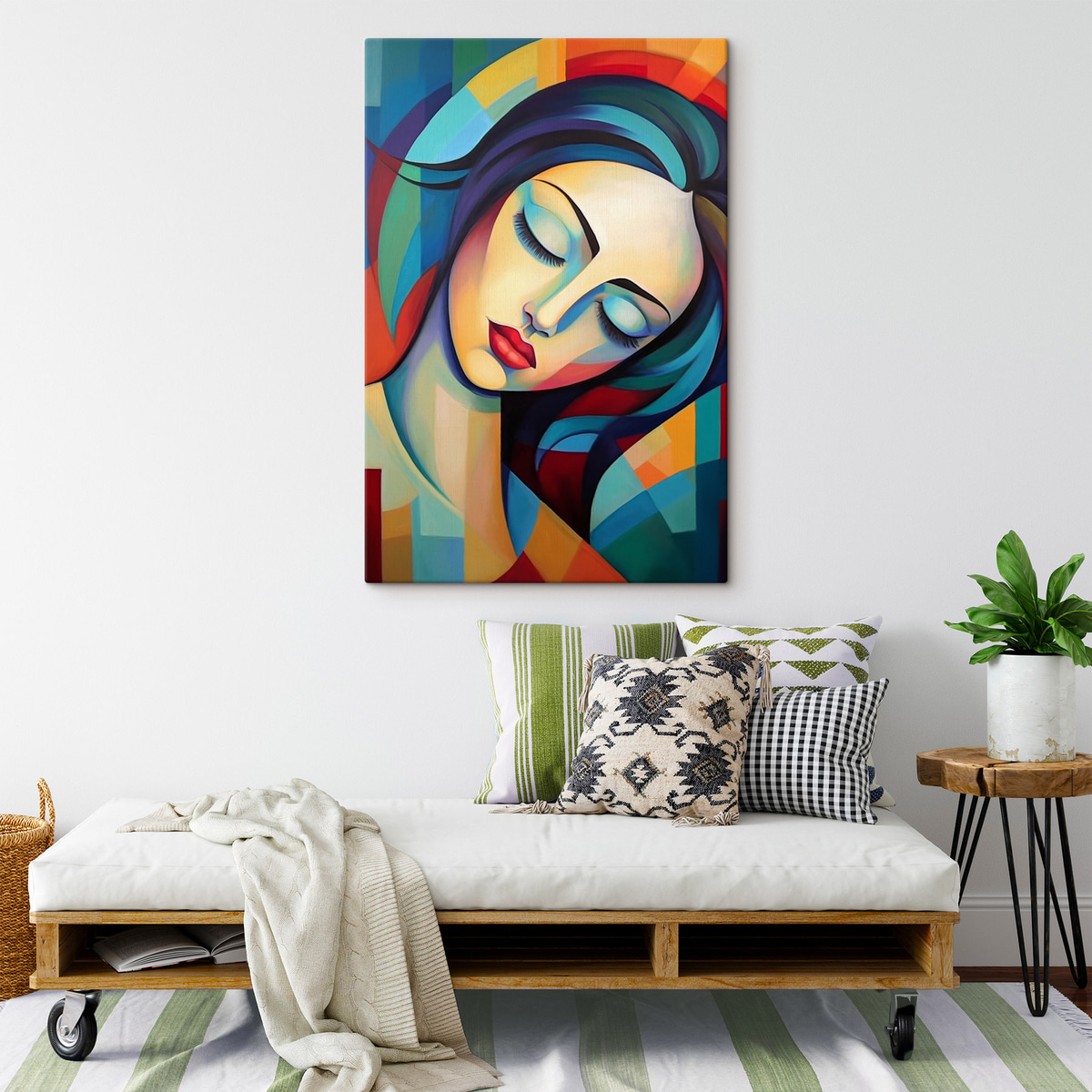 Abstract portret van een meisje — interieur 2