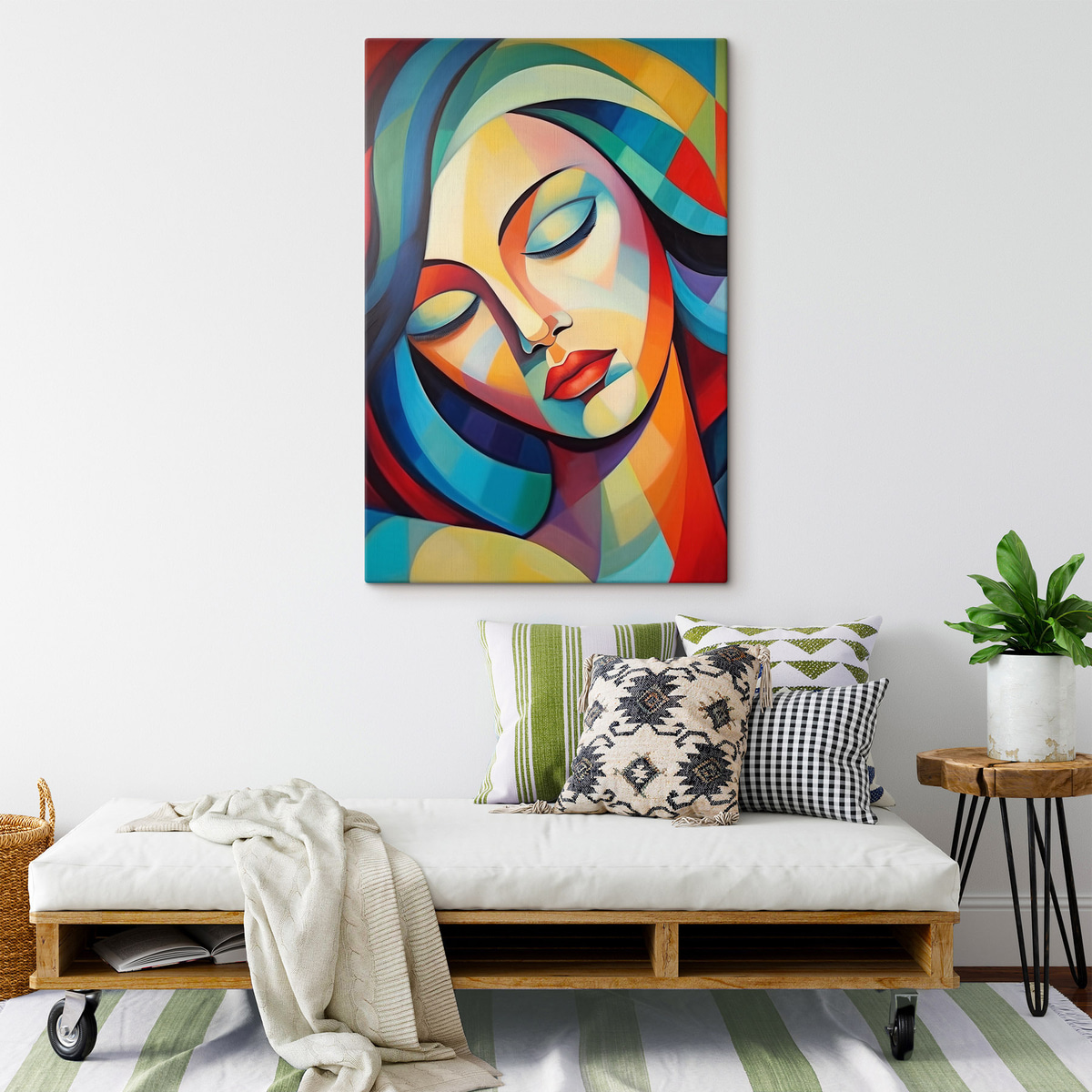 Abstract portret van een meisje — interieur 2