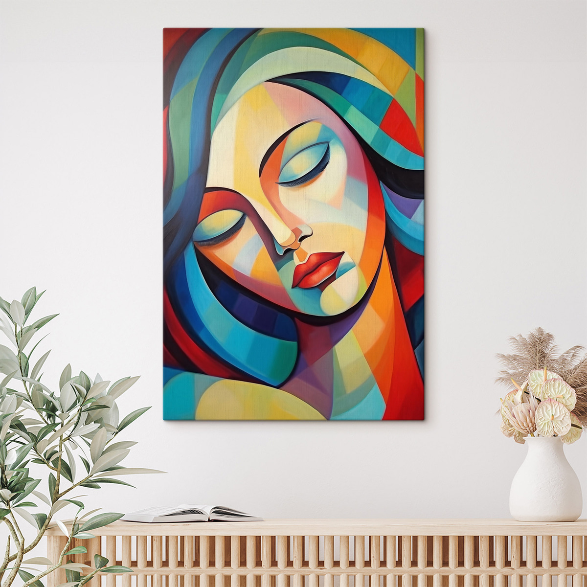 Abstract portret van een meisje — interieur 1