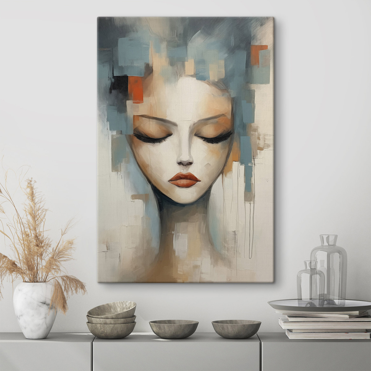 Abstract portret van een meisje — interieur 1