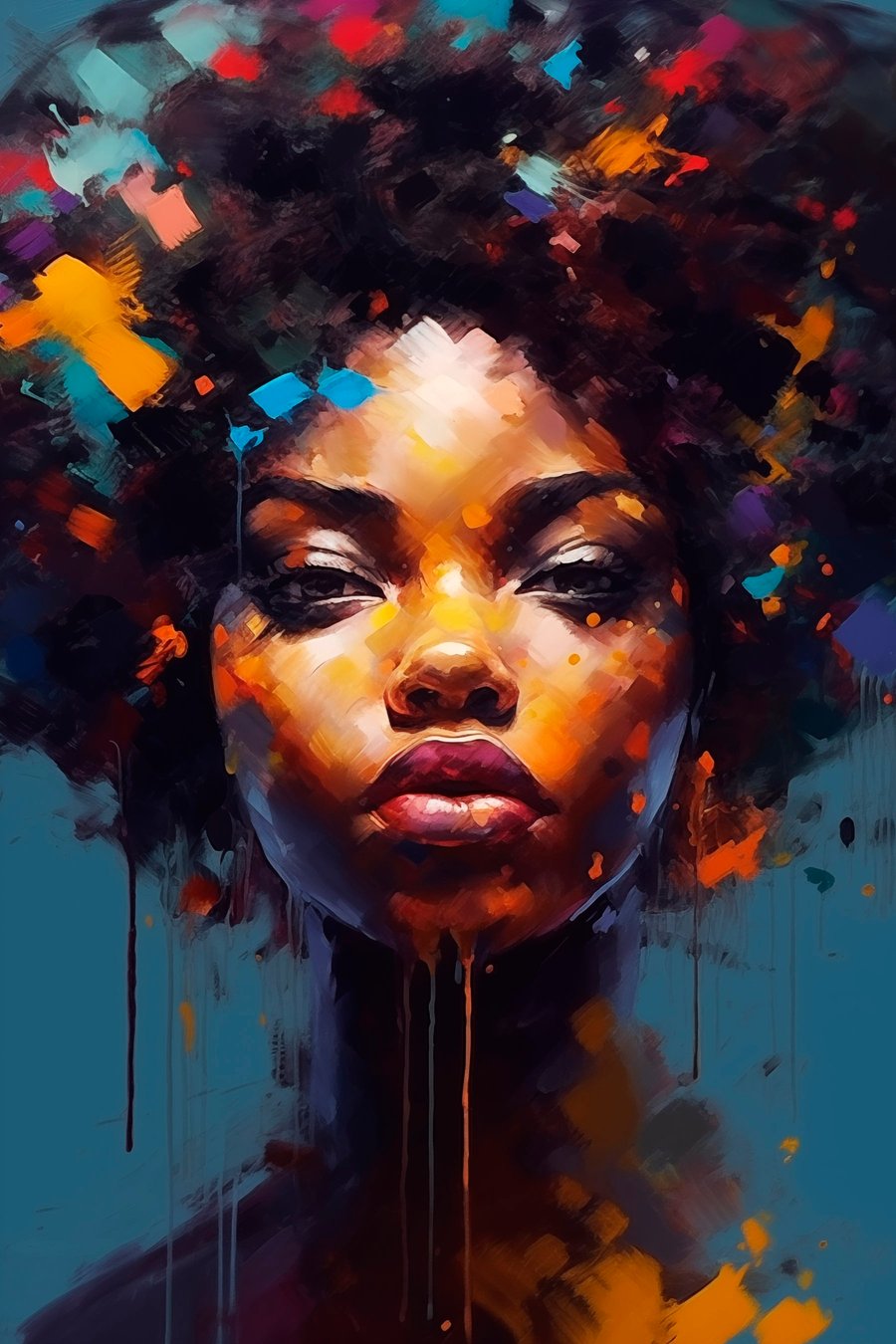 Abstract portret — volledig ontwerp