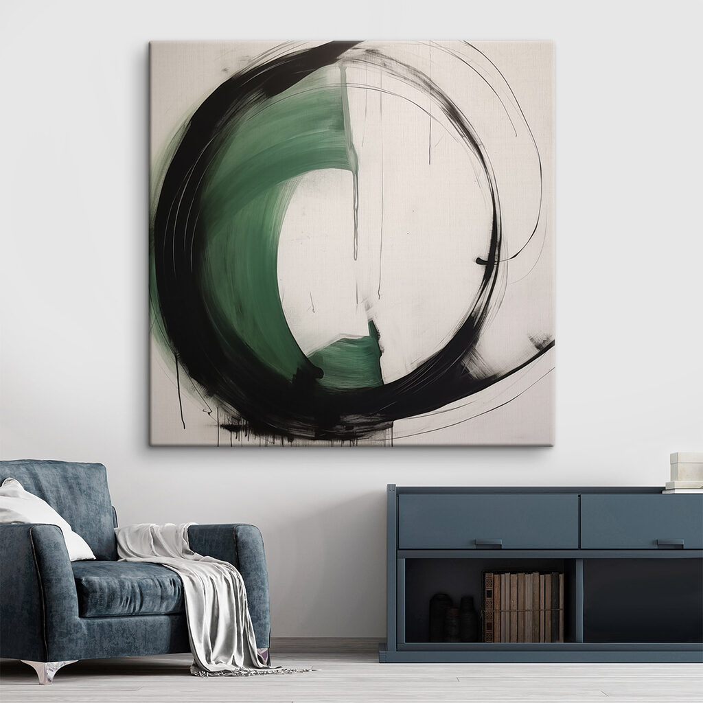 Zwarte en groene cirkel — interieur 2