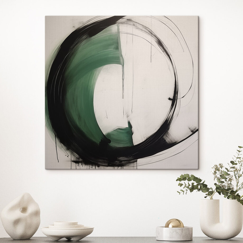 Zwarte en groene cirkel — interieur 1