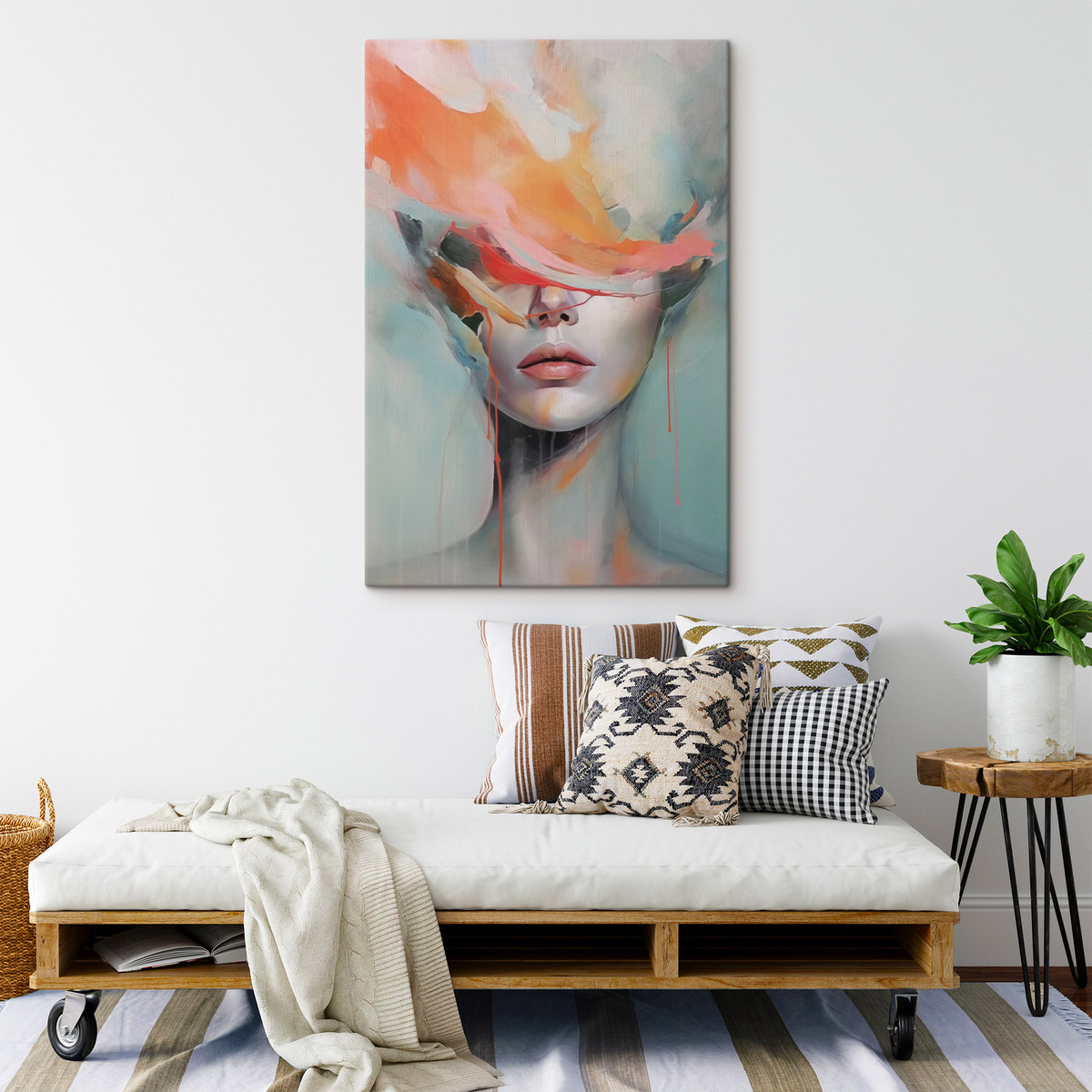 Abstract portret van een meisje — interieur 2