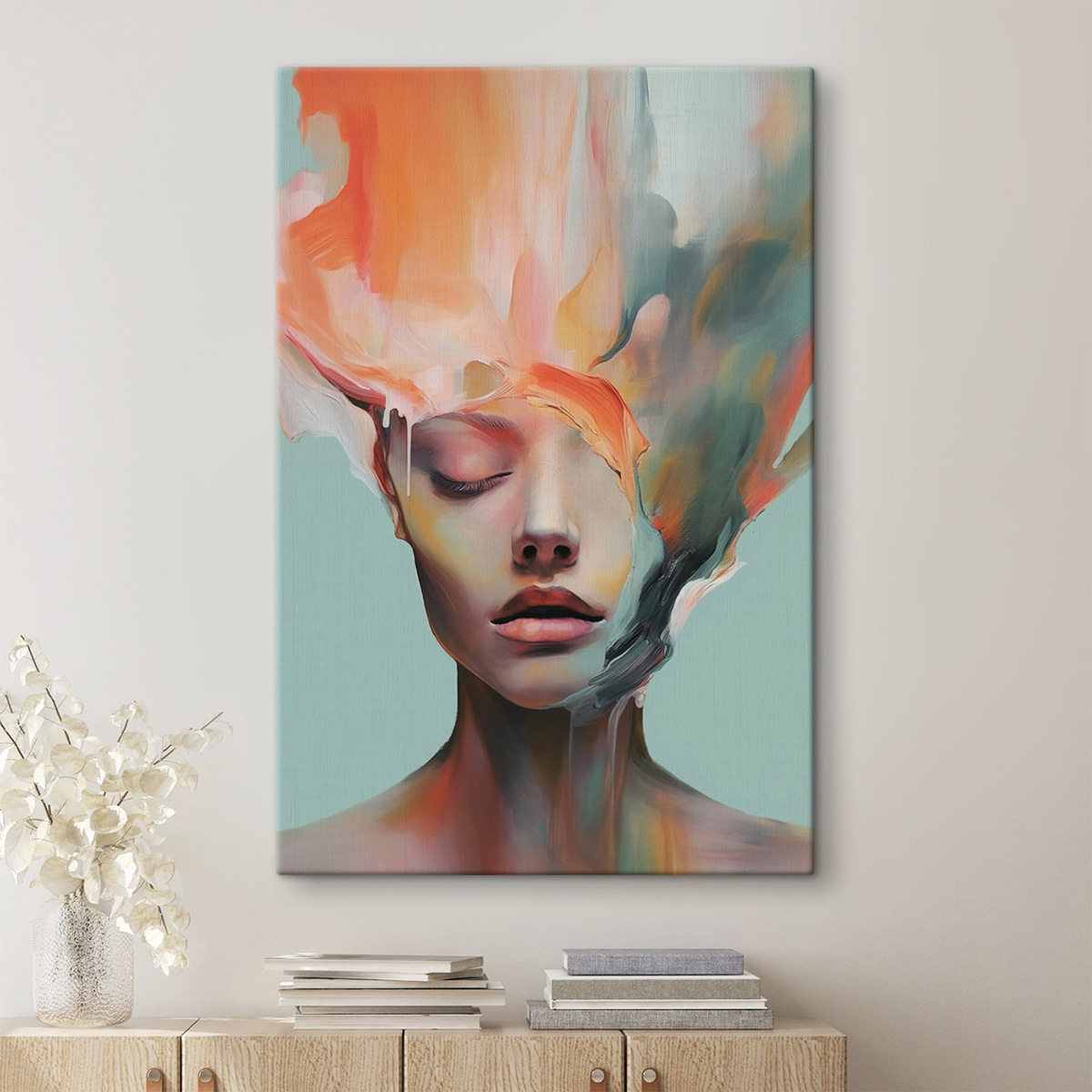 Abstract portret van een meisje — interieur 2