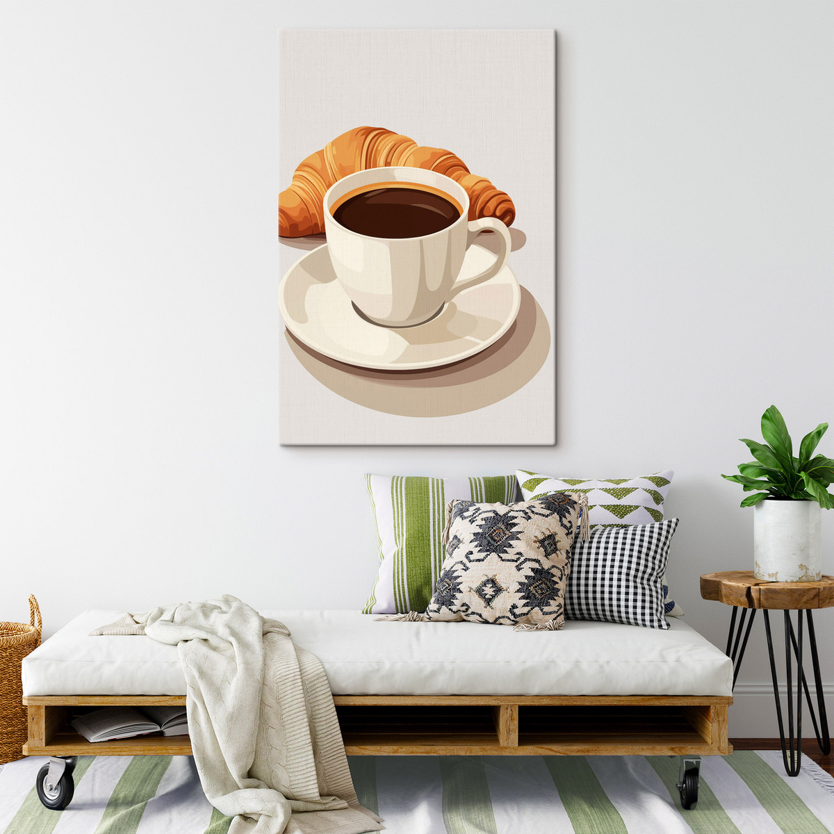 Koffie met croissant — interieur 1